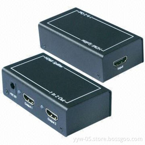 HDMI Splitter, 1 x 2, 1-in-2 Out, 1,080P, 3D